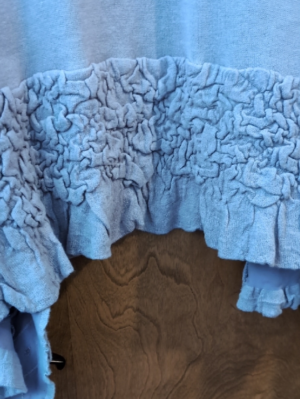 Bundle Of 2 Ruffled Open-Front Cardigan Sweaters - Lavender and Light Gray - Picture 8 of 9